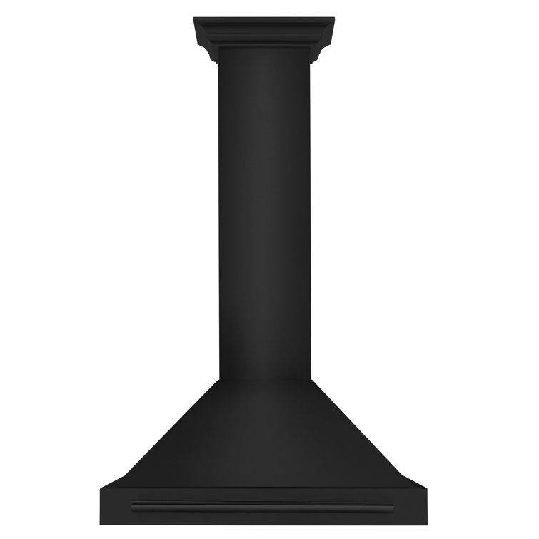 30" Black Stainless Steel Wall Mounted Convertible Range Hood