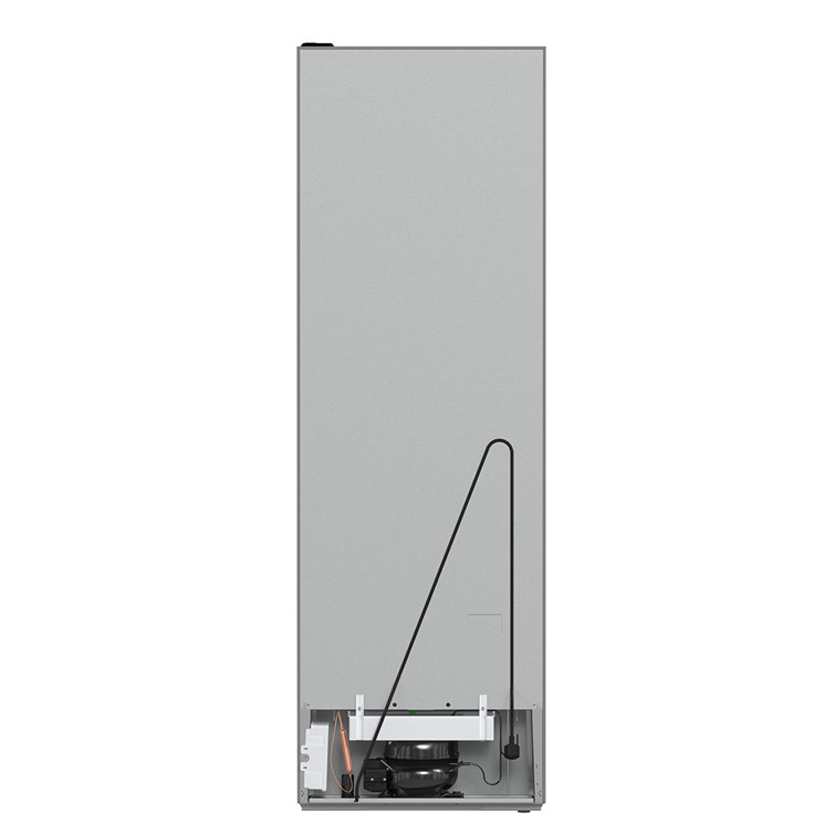 Compact Stainless Steel Bottom Freezer Refrigerator with Smart Features