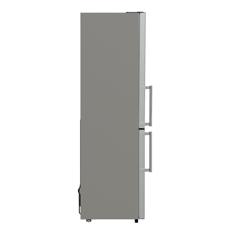 Compact Stainless Steel Bottom Freezer Refrigerator with Smart Features