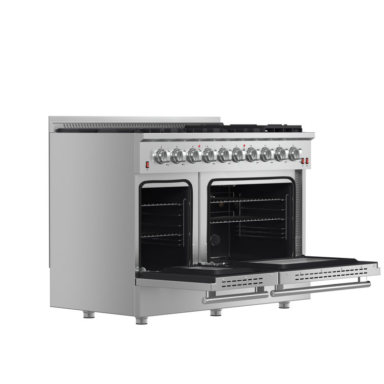 Galiano 48-inch Stainless Steel Dual-Fuel Range with Griddle