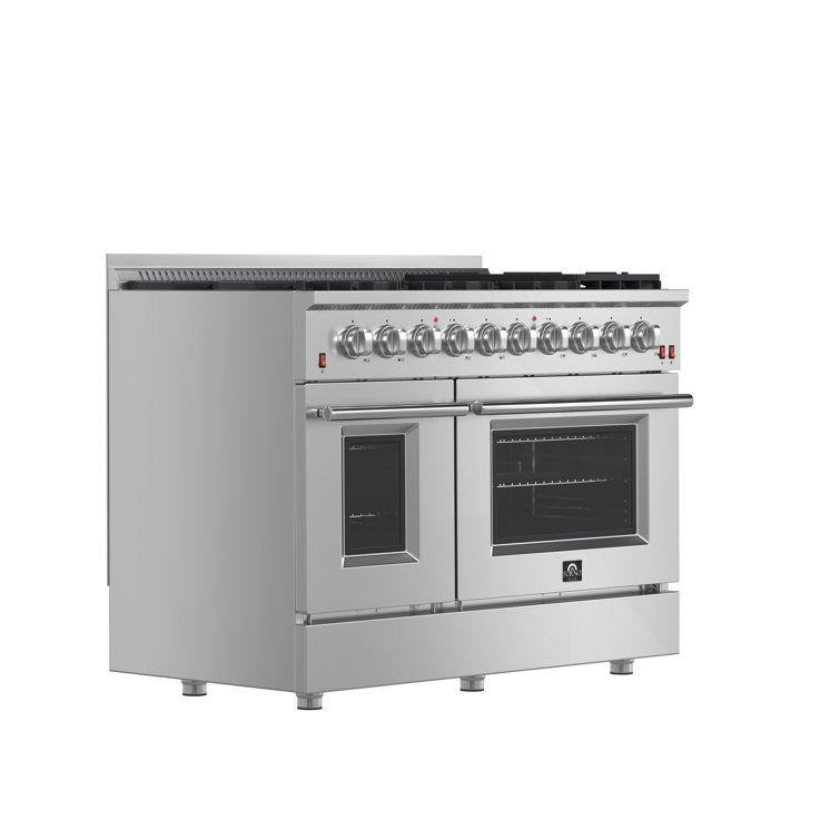 Galiano 48-inch Stainless Steel Dual-Fuel Range with Griddle