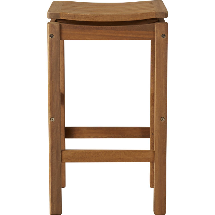 Classic Eucalyptus Brown Stain Bar Stool, Weather Resistant