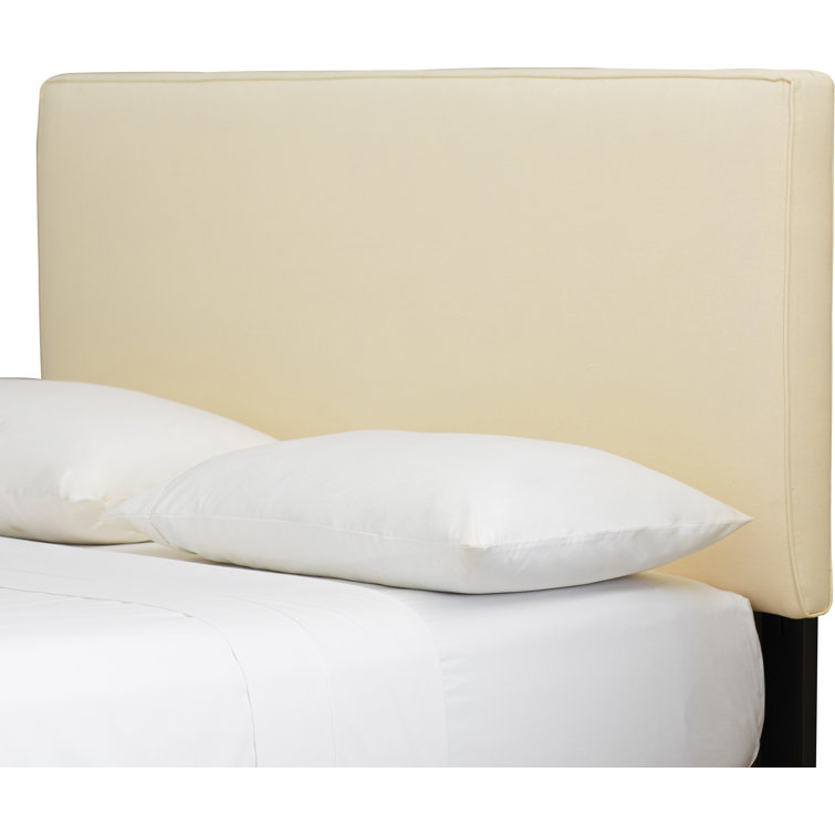 Full Classic Talc Linen Upholstered Panel Headboard