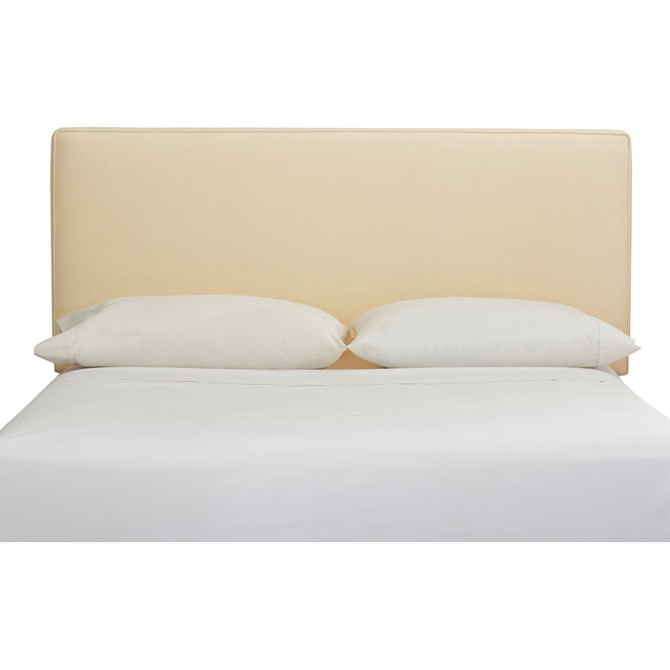 Full Classic Talc Linen Upholstered Panel Headboard