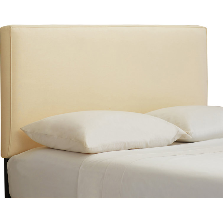 Full Classic Talc Linen Upholstered Panel Headboard