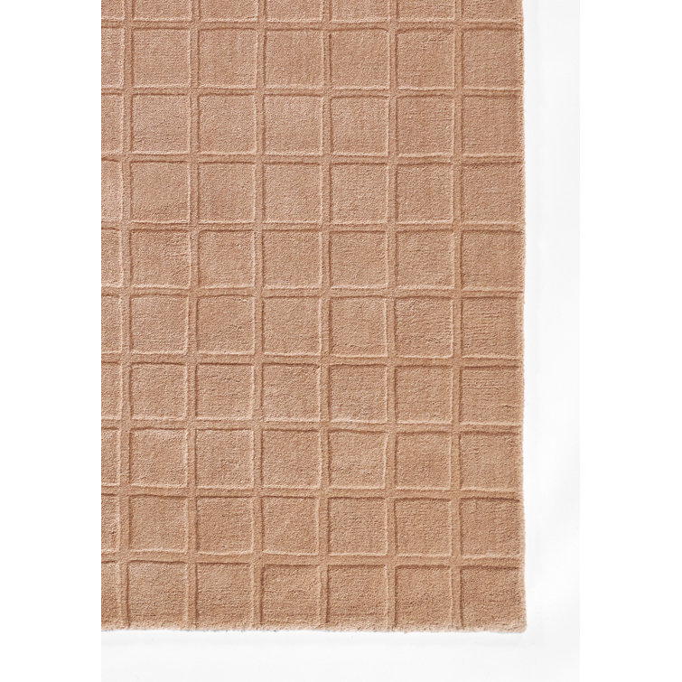 Handmade Blush Wool Tufted Rectangular Area Rug 2' x 3'