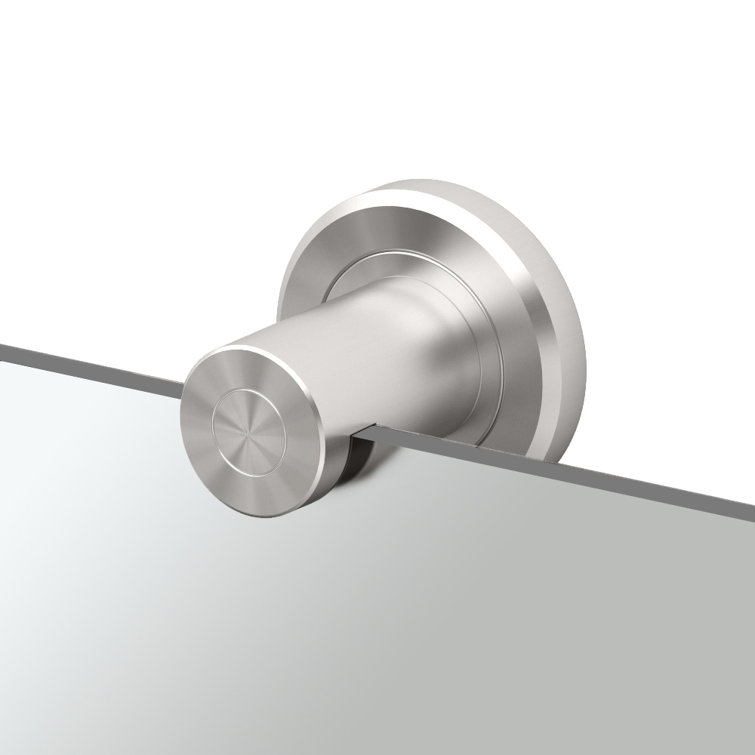 Latitude 30" Satin Nickel Frameless Rectangular Vanity Mirror