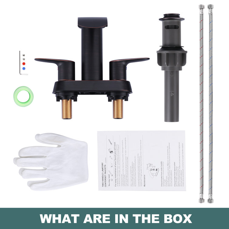 Oil Rubbed Bronze Double Handle Waterfall Bathroom Faucet