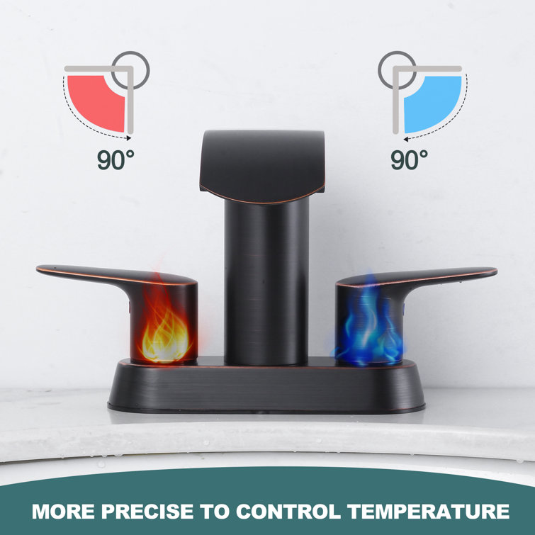 Oil Rubbed Bronze Double Handle Waterfall Bathroom Faucet