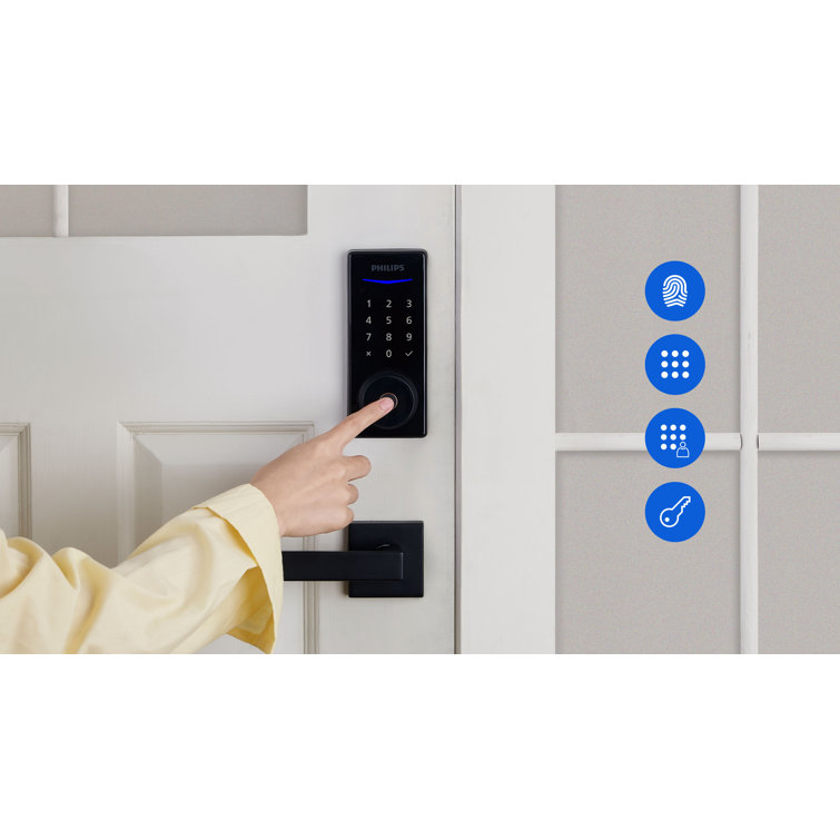 Matte Black Bluetooth Touchscreen Smart Deadbolt