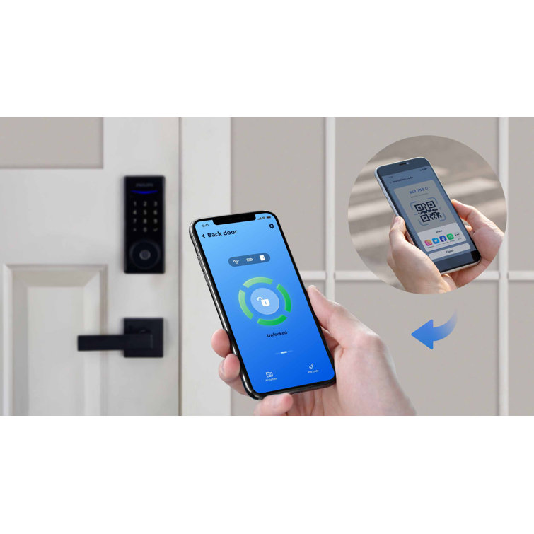 Matte Black Bluetooth Touchscreen Smart Deadbolt