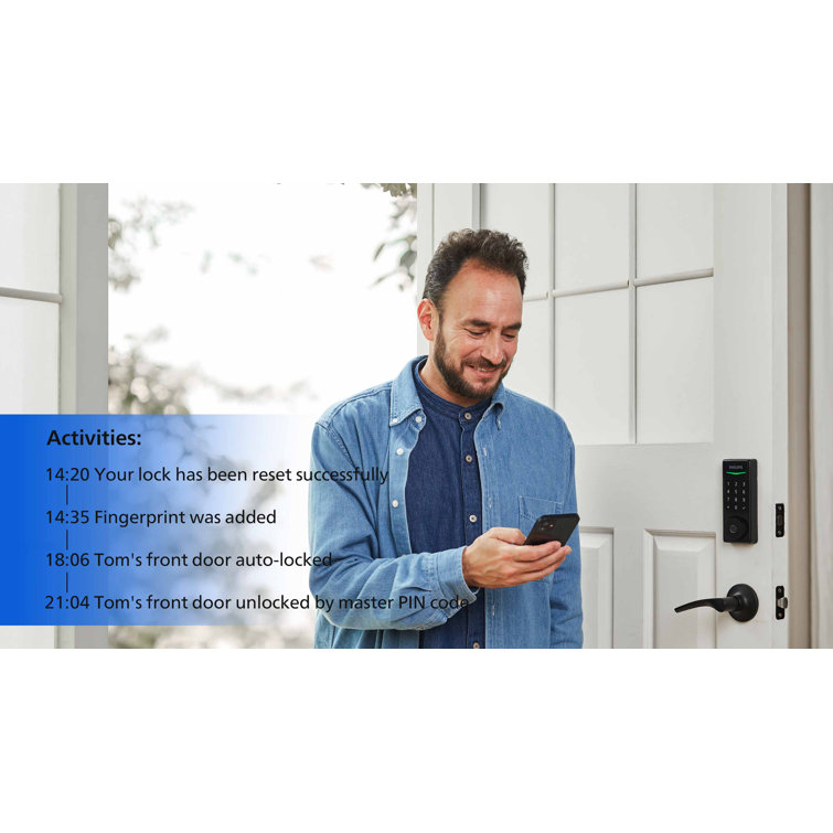Matte Black Bluetooth Touchscreen Smart Deadbolt