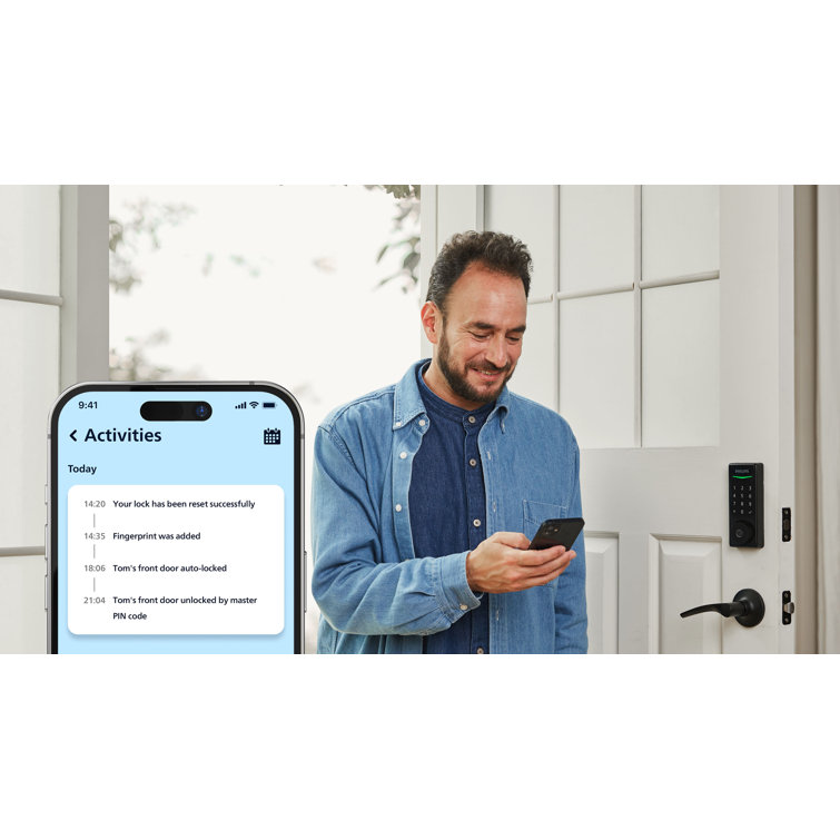 Matte Black Bluetooth Touchscreen Smart Deadbolt