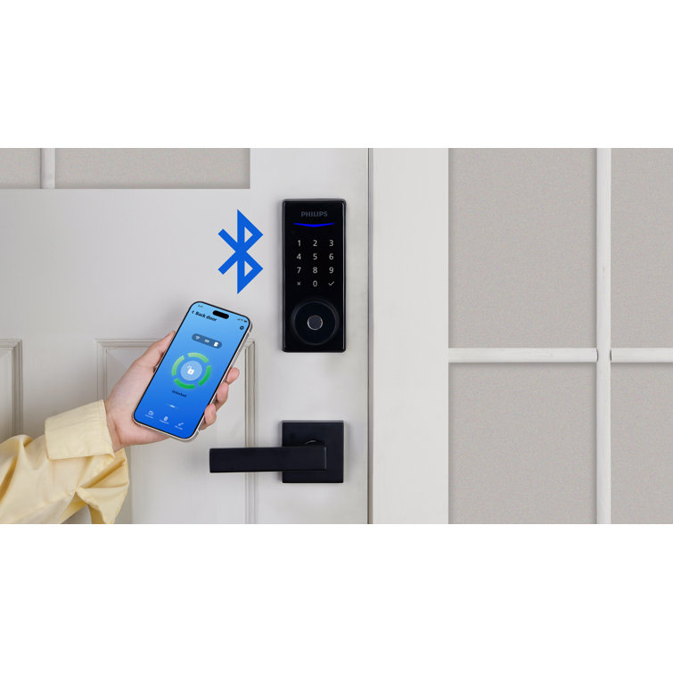 Matte Black Bluetooth Touchscreen Smart Deadbolt