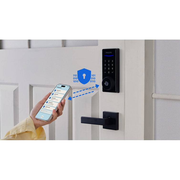 Matte Black Bluetooth Touchscreen Smart Deadbolt