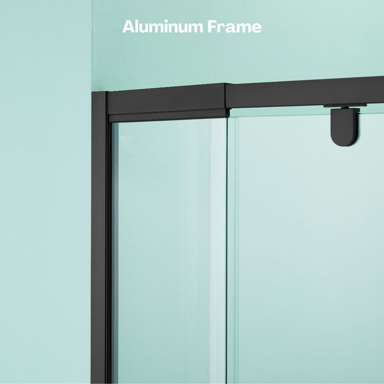 Matte Black 36'' x 72'' Pivot Shower Door with Clear Glass