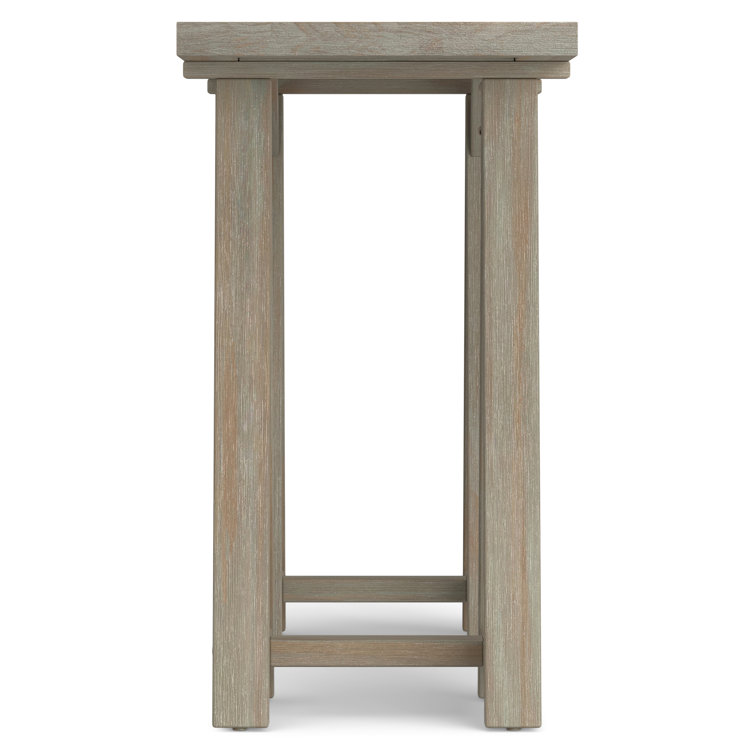 Distressed Gray 50" Wood Rectangular Console Table