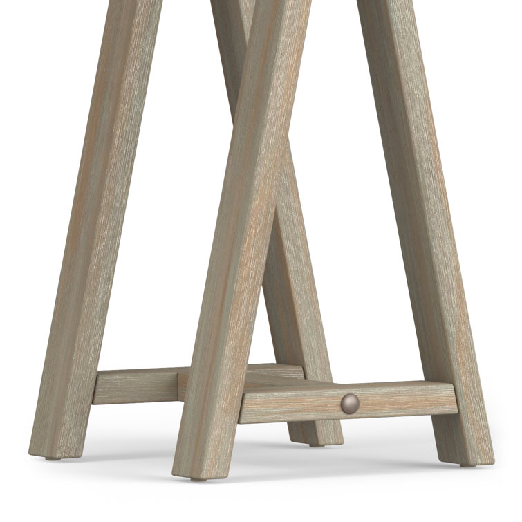 Distressed Gray 50" Wood Rectangular Console Table