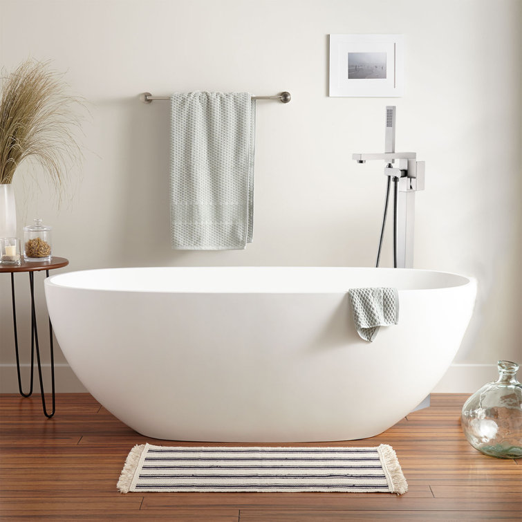 Brushed Nickel Freestanding Tub Faucet with Hand Shower