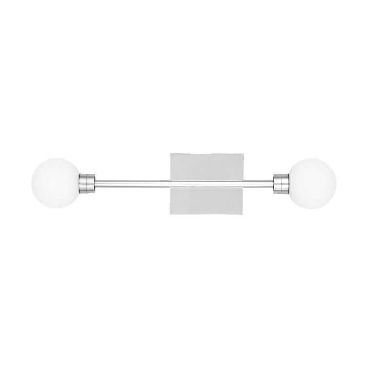 Polished Nickel Dual Globe LED Wall Sconce