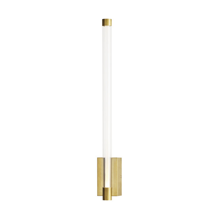 Phobos Dimmable LED Brass Wall Sconce, 21" Height