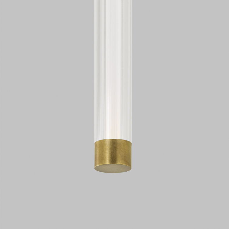 Natural Brass LED Wall Sconce with Clear Glass Shade