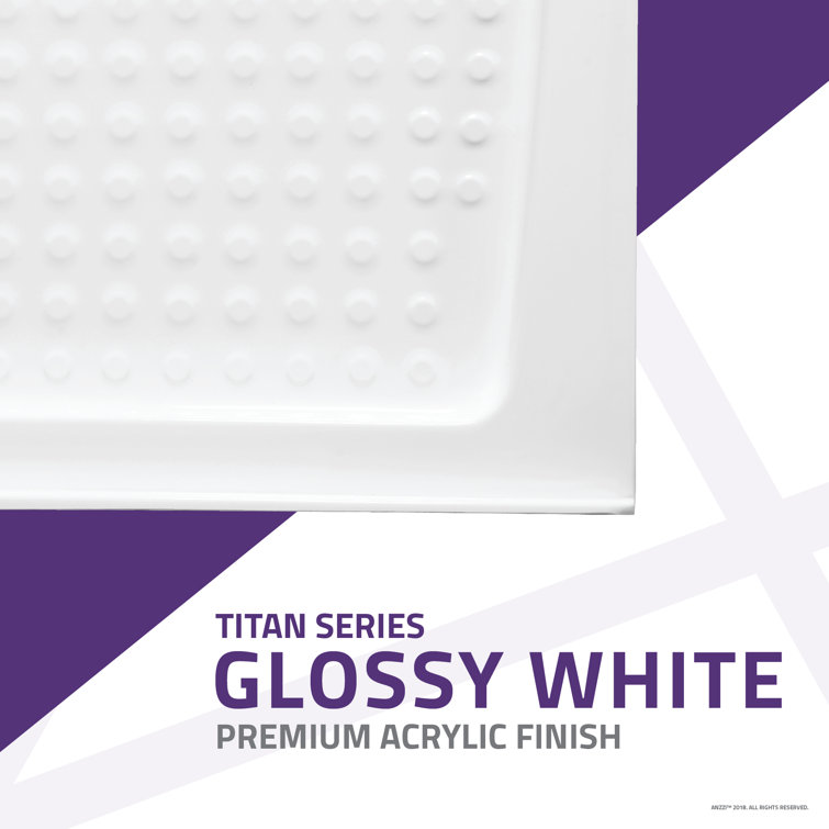 Titan Series 36'' White Acrylic Square Shower Base