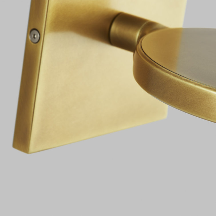 Modern Brass Dimmable LED Wall Sconce with Acrylic Shade
