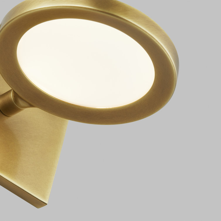 Modern Brass Dimmable LED Wall Sconce with Acrylic Shade