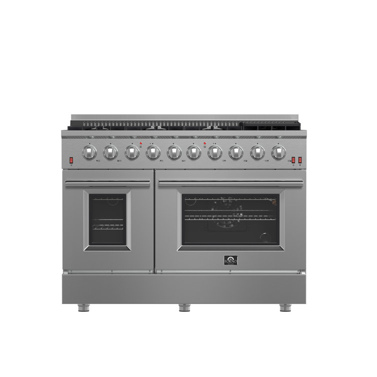 Galiano 48-inch Stainless Steel Dual-Fuel Range with Griddle