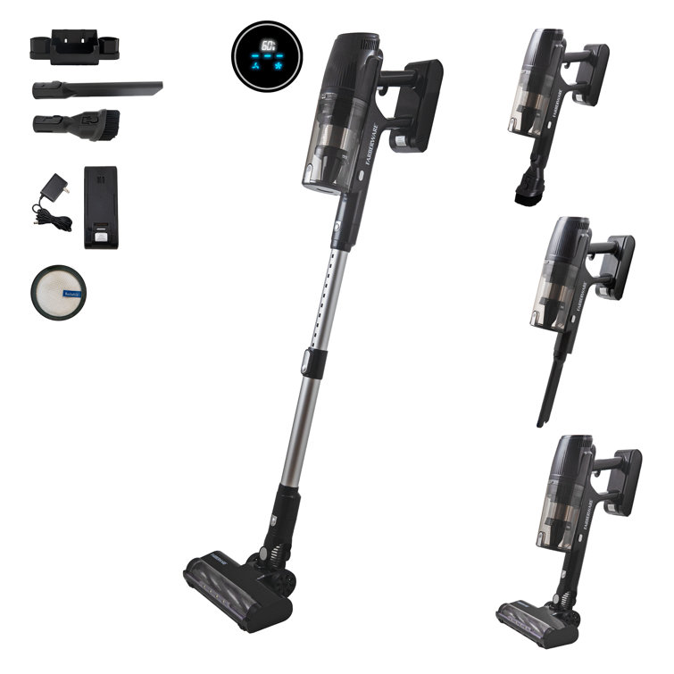 Farberware Cordless Elite Stick Vacuum Cleaner, Powerful Suction With 3 Speeds For Carpet And Hard Floors, Converts To Handheld Vacuum, Led Screen