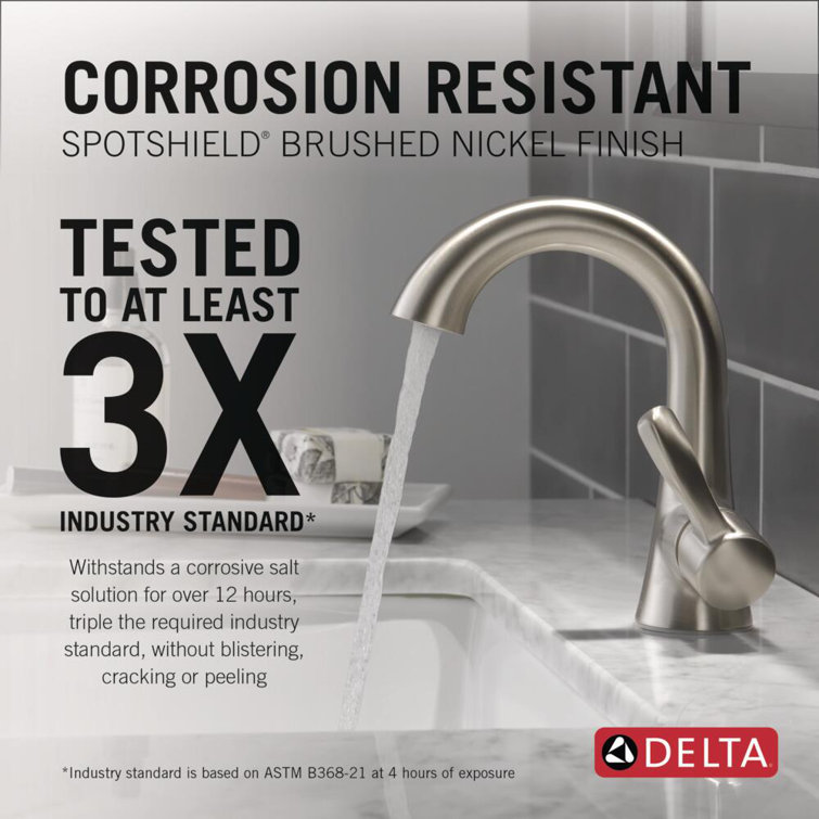 Esato SpotShield Brushed Nickel Single Hole Bathroom Faucet