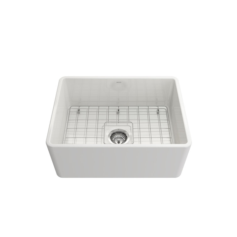 Classico White Fireclay 24" Farmhouse Apron Front Kitchen Sink