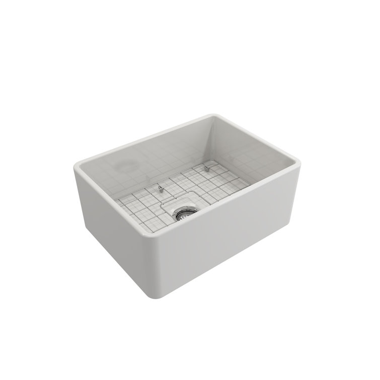 Classico White Fireclay 24" Farmhouse Apron Front Kitchen Sink