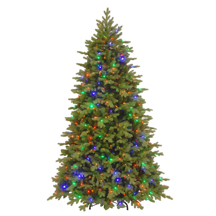 78" Green Fir Artificial Christmas Tree with Dual Color LED Lights