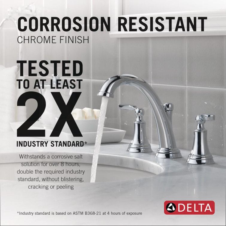 Modern Elegance 6" High 2-Handle Chrome Widespread Bathroom Faucet