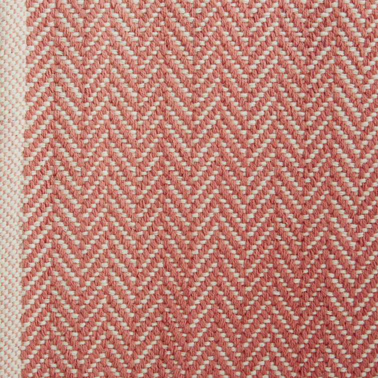 Indigo Herringbone 6' x 9' Handwoven Cotton Area Rug