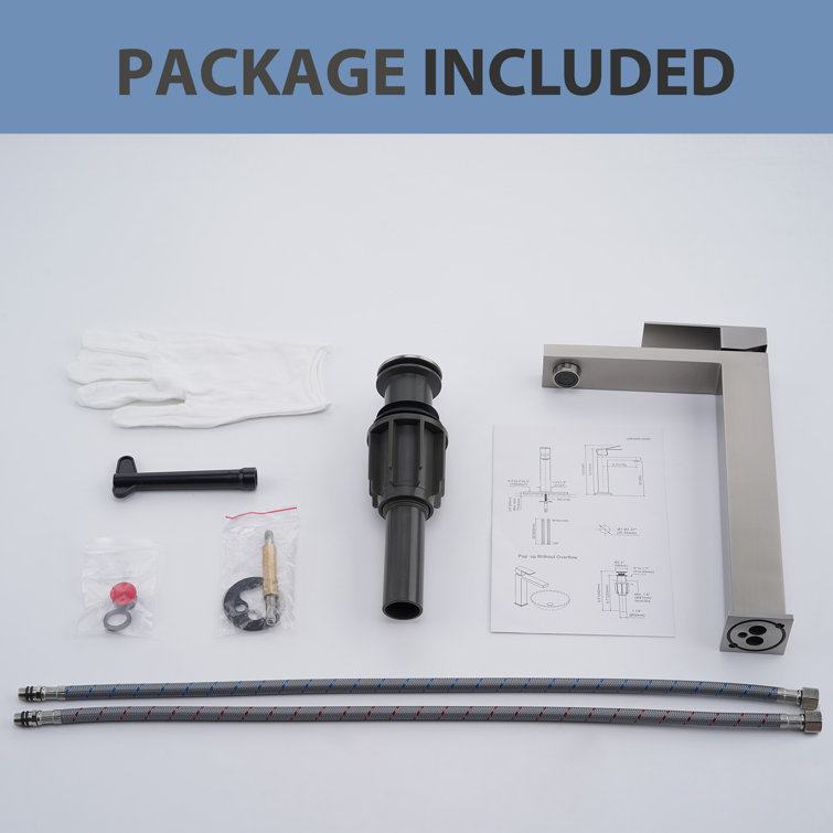 Brushed Nickel High Arc Single Handle Bathroom Faucet