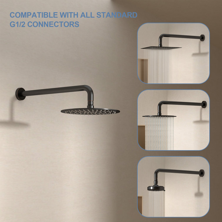 16" Oil Rubbed Bronze Wall Mounted Shower Arm