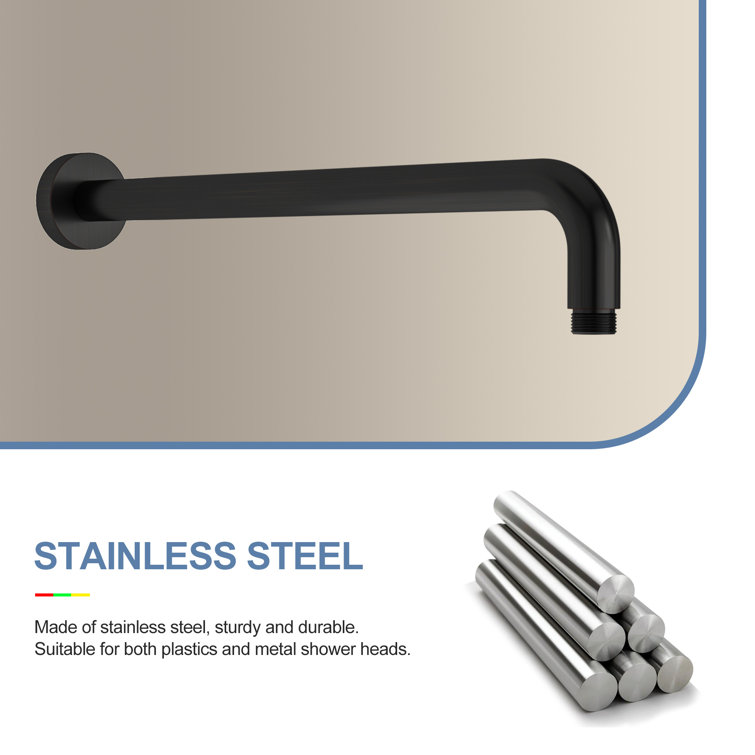 16" Oil Rubbed Bronze Wall Mounted Shower Arm