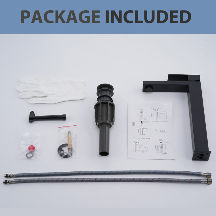 Matte Black Stainless Steel High Arc Single Handle Bathroom Faucet