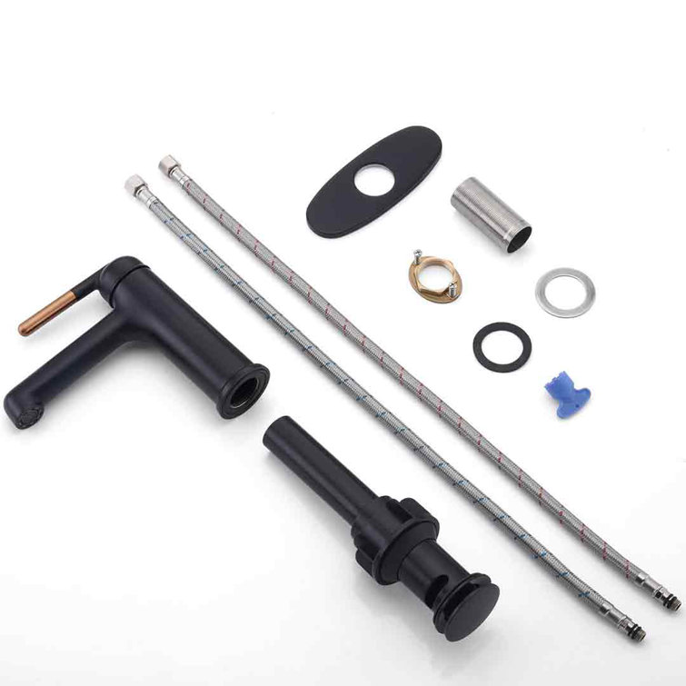Black and Rose Gold Single Hole Bathroom Faucet