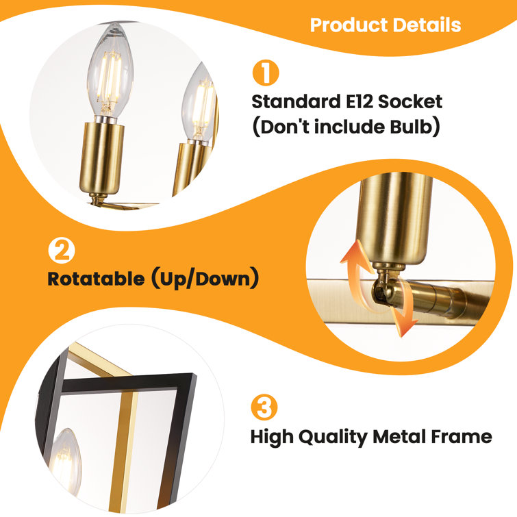 8-Light Black and Gold Metal Kitchen Island Pendant
