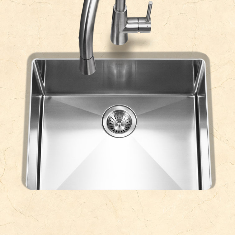 Savoir 23'' Satin Stainless Steel Undermount Single Bowl Kitchen Sink