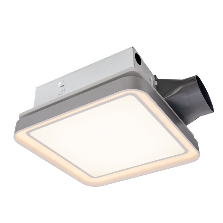 Matte Black 100 CFM Bathroom Exhaust Fan with LED Light