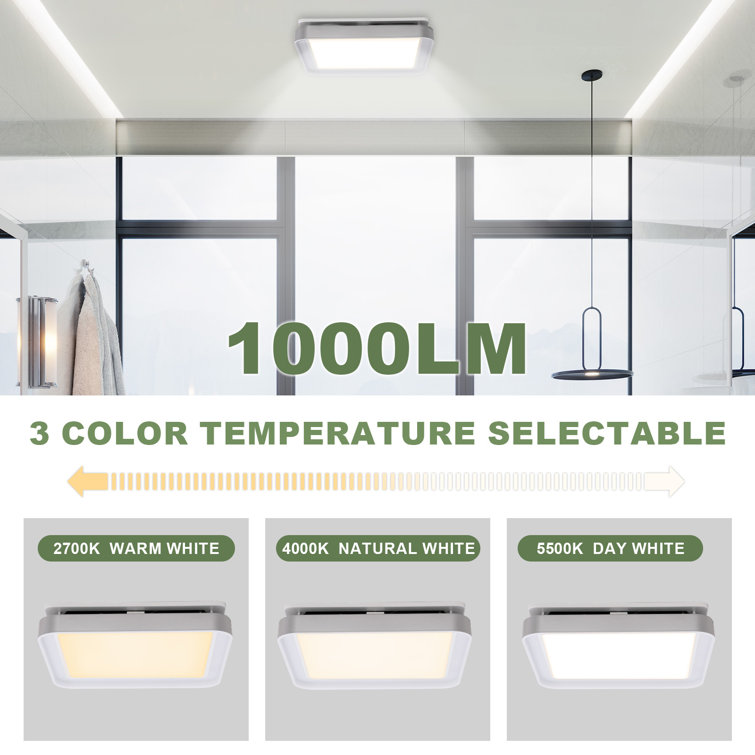 Matte Black 100 CFM Bathroom Exhaust Fan with LED Light