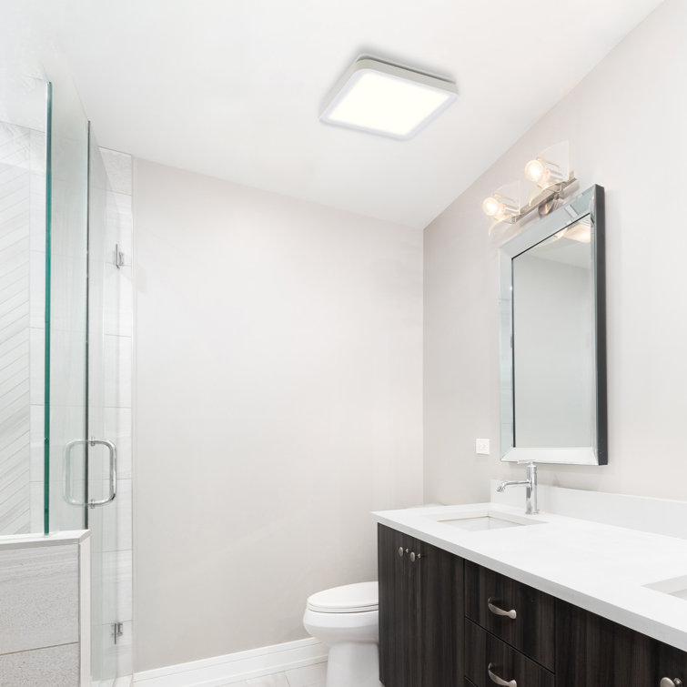 Matte Black 100 CFM Bathroom Exhaust Fan with Adjustable LED Light