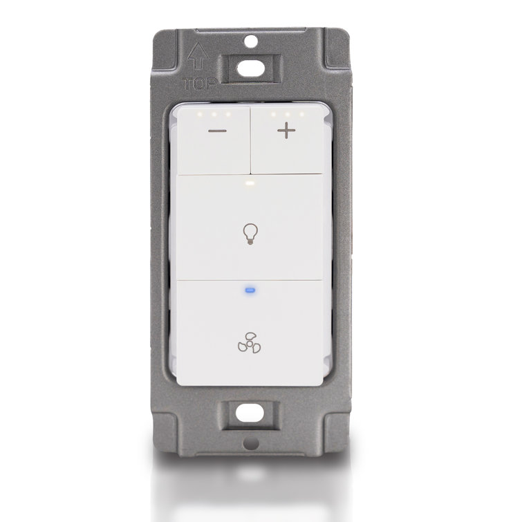 White Tamper Resistant Dimmer Switch for Bathroom Fan and Light