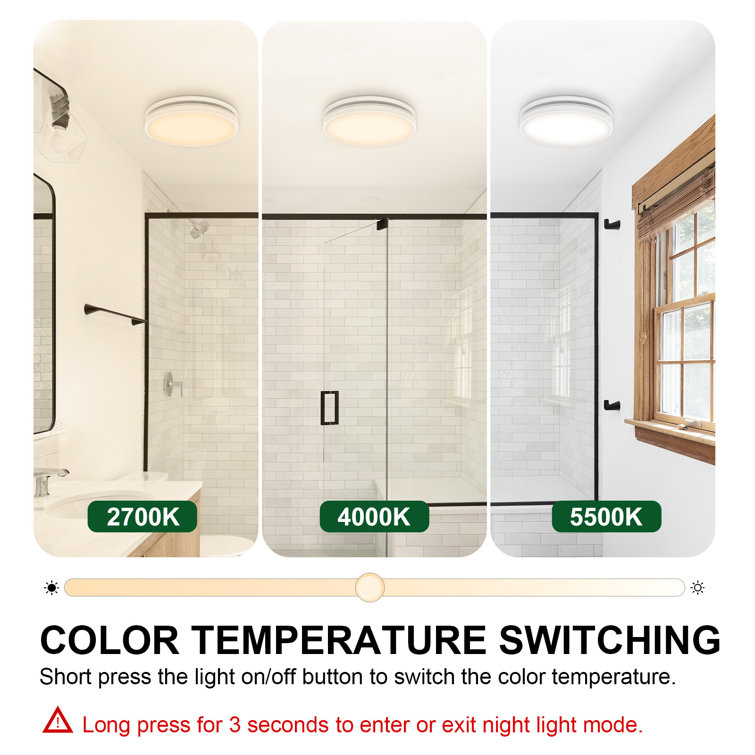 White Tamper Resistant Dimmer Switch for Bathroom Fan and Light