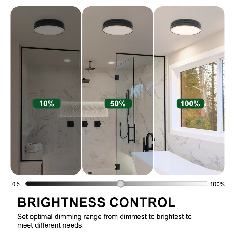 White Tamper Resistant Dimmer Switch for Bathroom Fan and Light